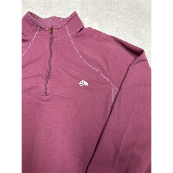 Nike ACG Dri-Fit Women's Purple Long Sleeve Quarter Zip Pullover Size Medium - Picture 6 of 12